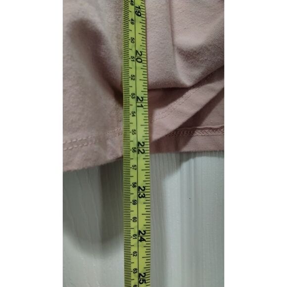 Belle + Sky Women's Dusty Pink Ruffle Sleeve Front Tie Long Sleeve Top Medium - Picture 5 of 6